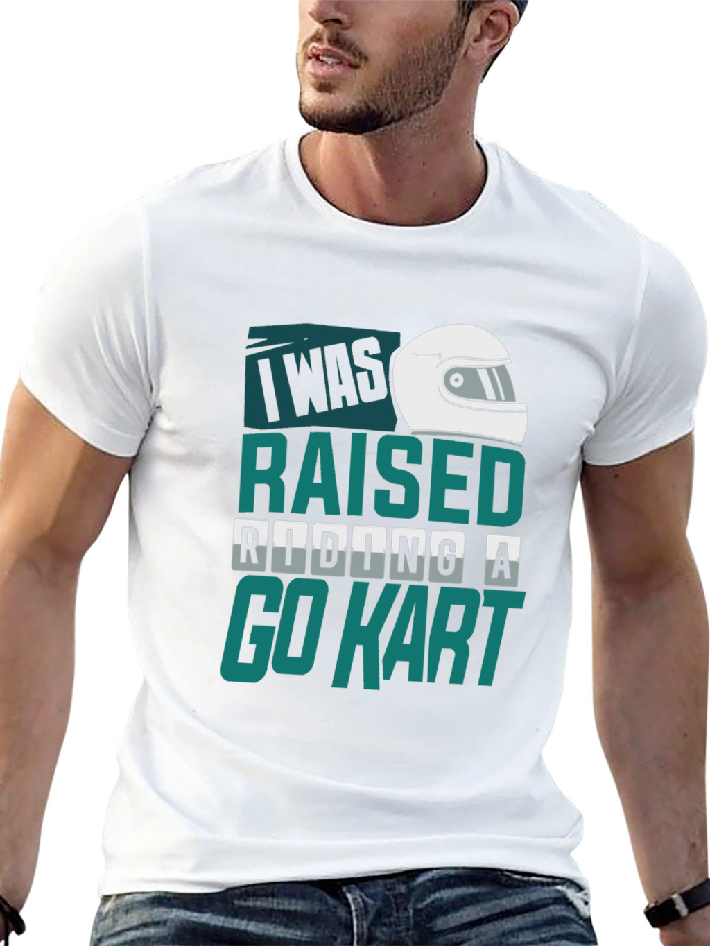 I Was Raised Riding A Go Kart T-Shirt
