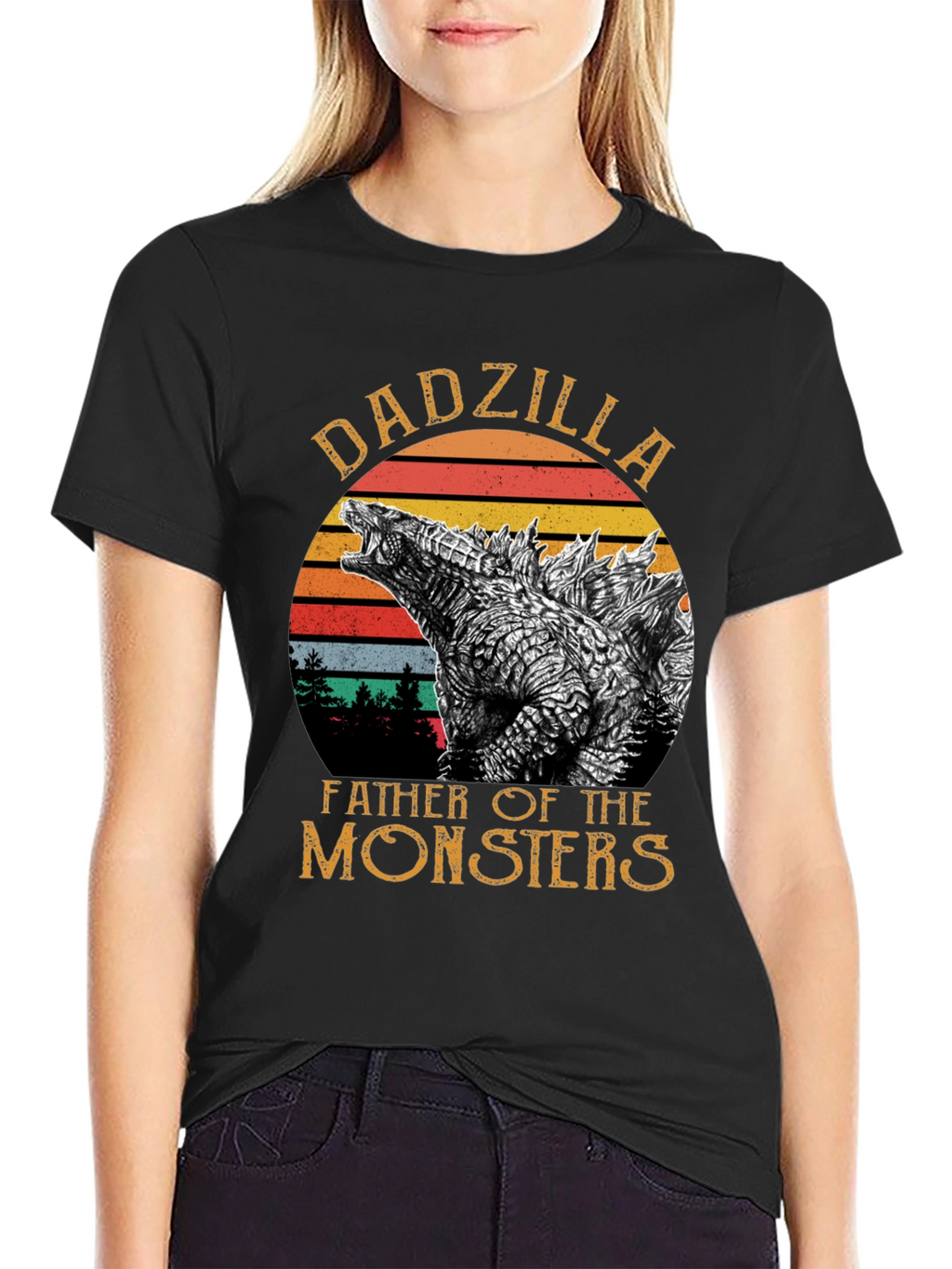DadZilla Father of Monsters Graphic T-Shirt