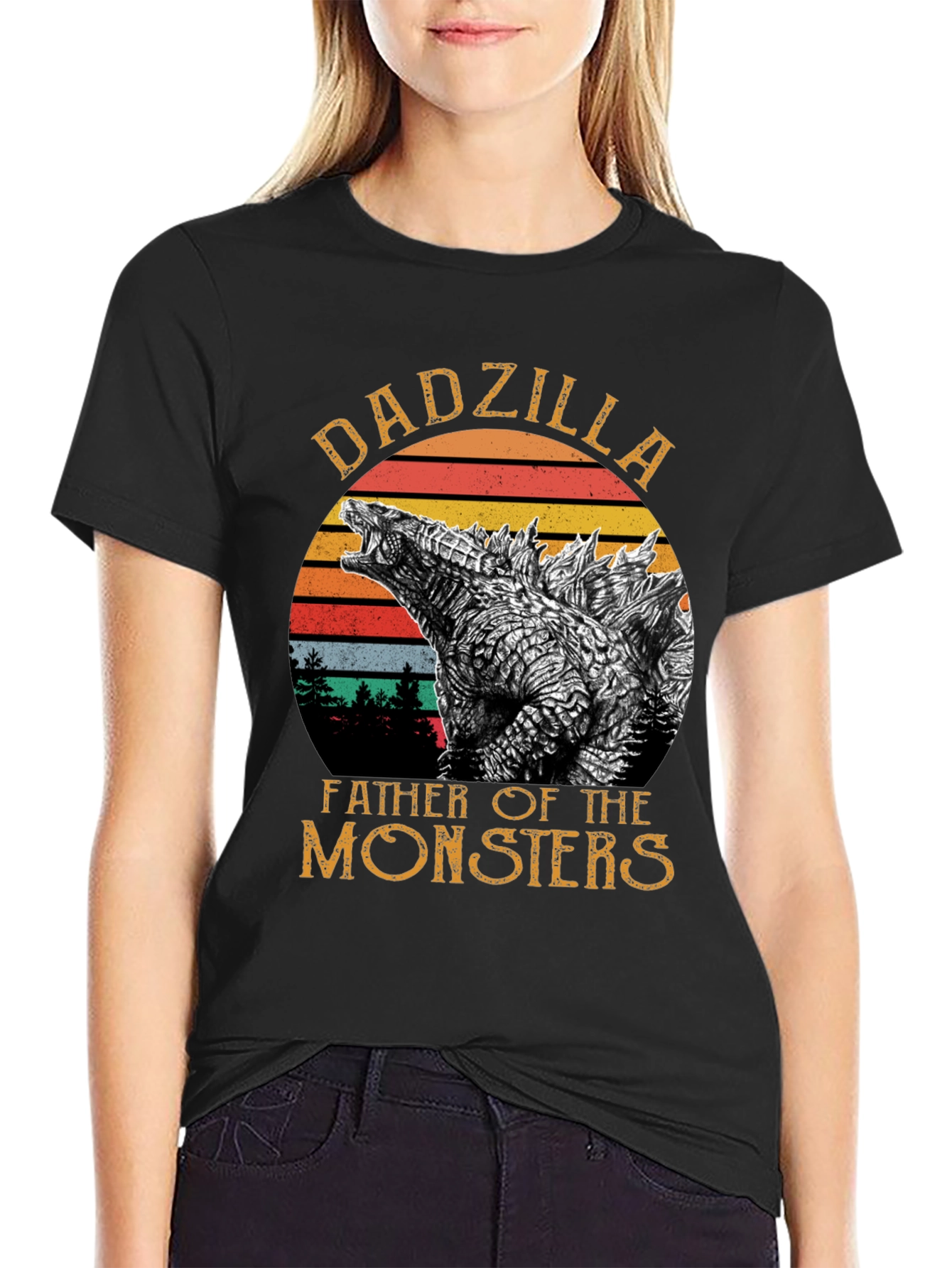 DadZilla Father of Monsters Graphic T-Shirt