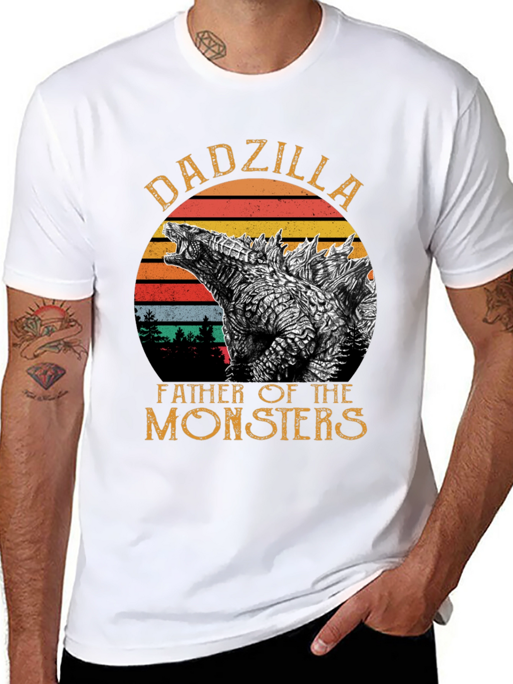 DadZilla Father of Monsters Graphic T-Shirt