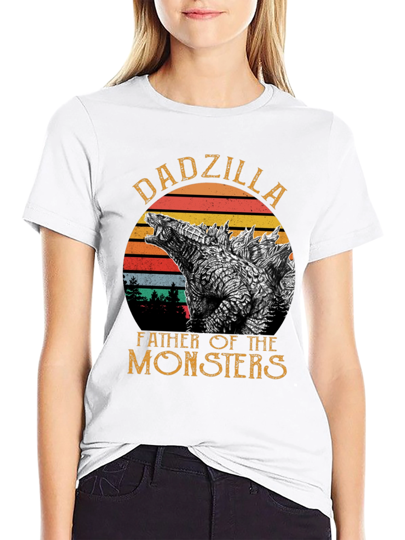 DadZilla Father of Monsters Graphic T-Shirt