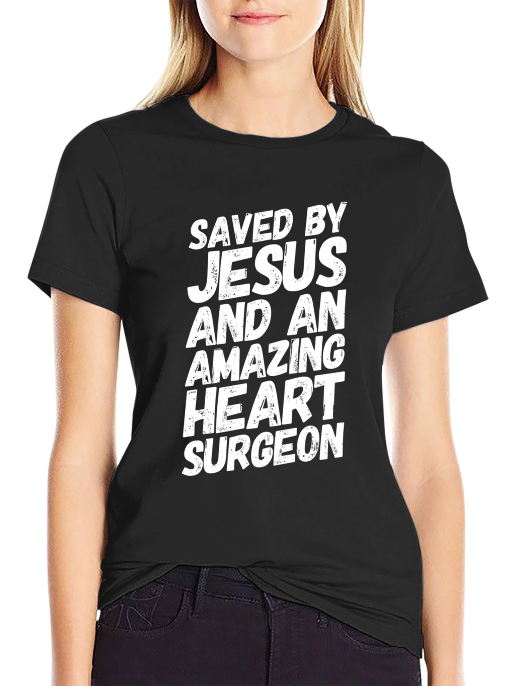 Saved by Jesus Heart Surgeon Funny T-Shirt