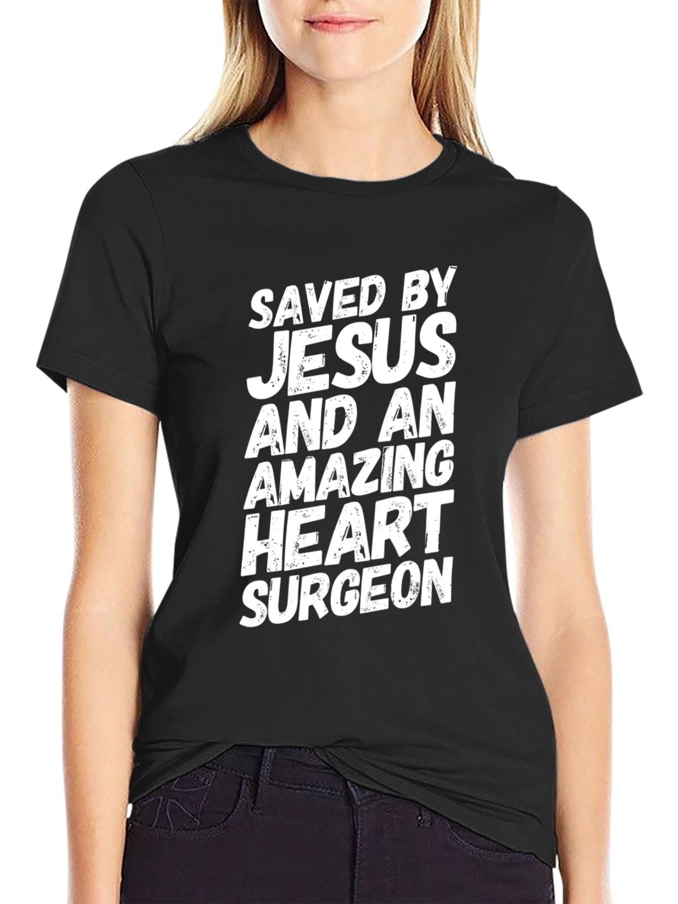Saved by Jesus Heart Surgeon Funny T-Shirt