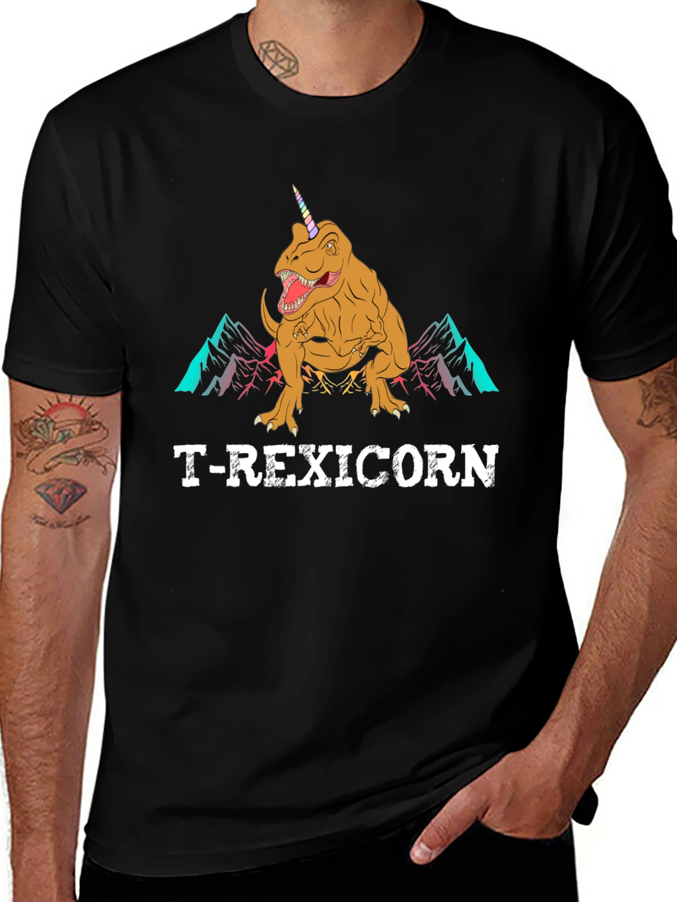 T-Rexicorn T-Shirt: Dinosaur Unicorn Funny Tee