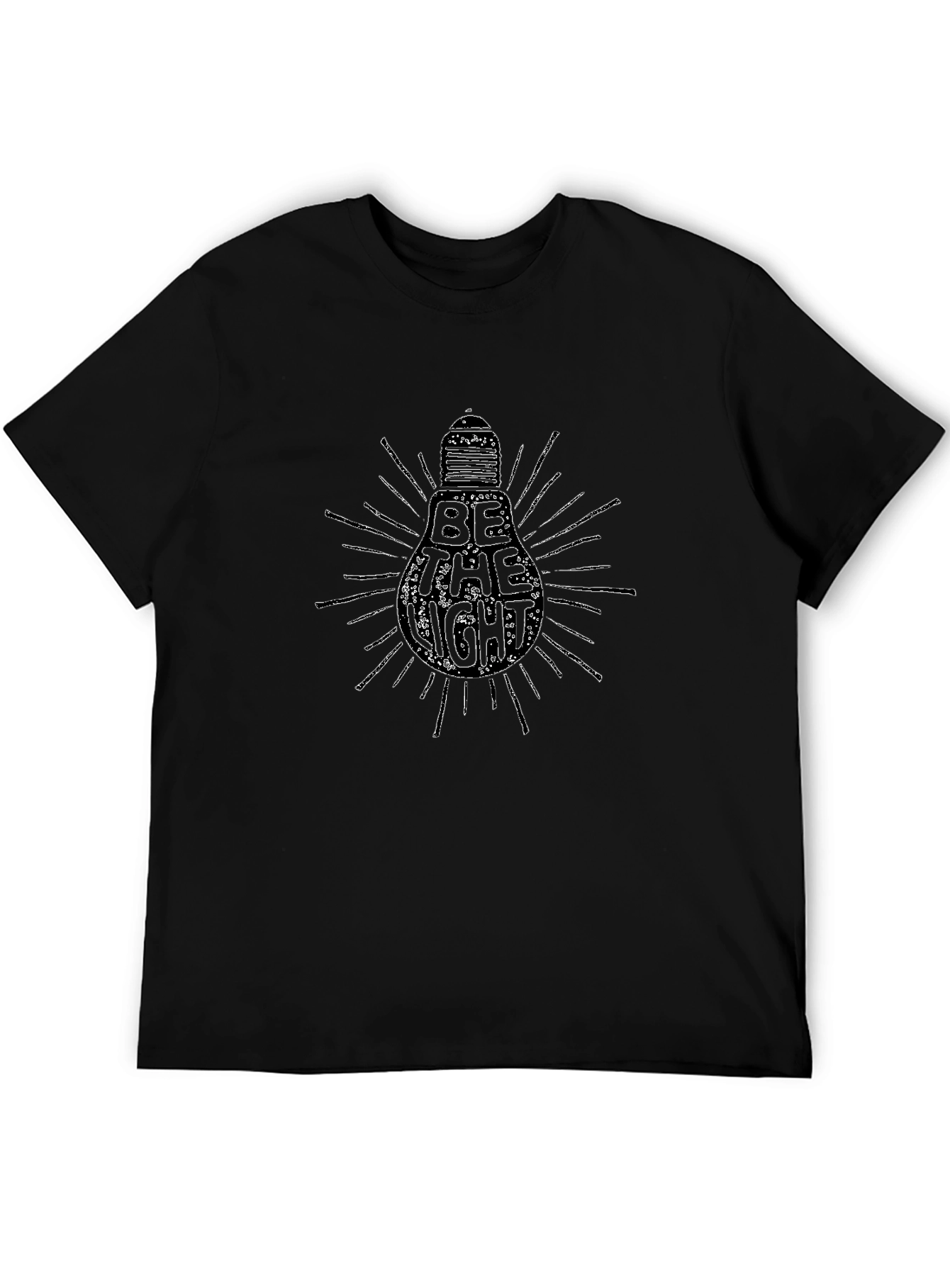 Be The Light Graphic T-Shirt - Black Cotton Tee