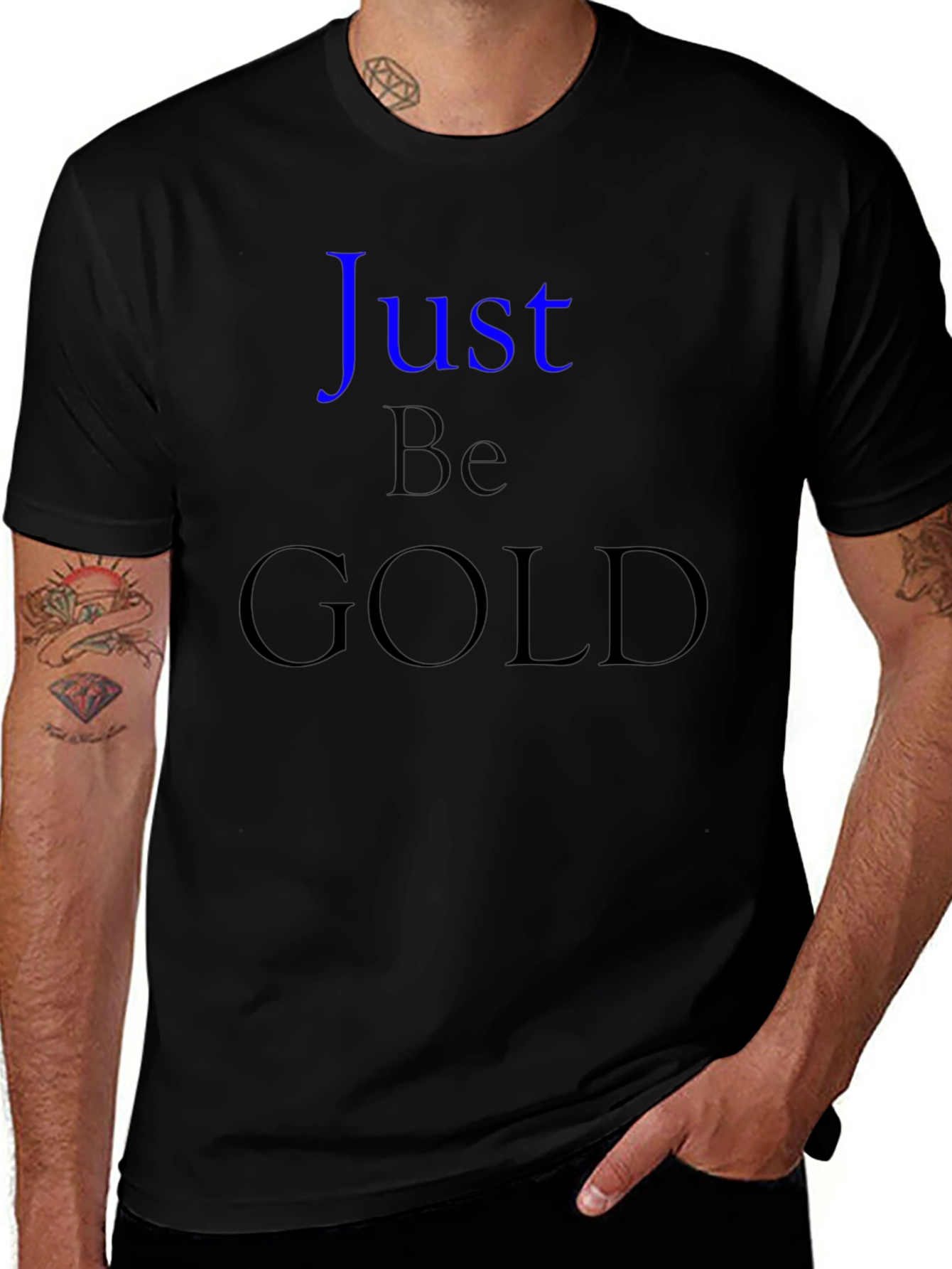 Just Be Gold Graphic T-Shirt - Stylish Comfort