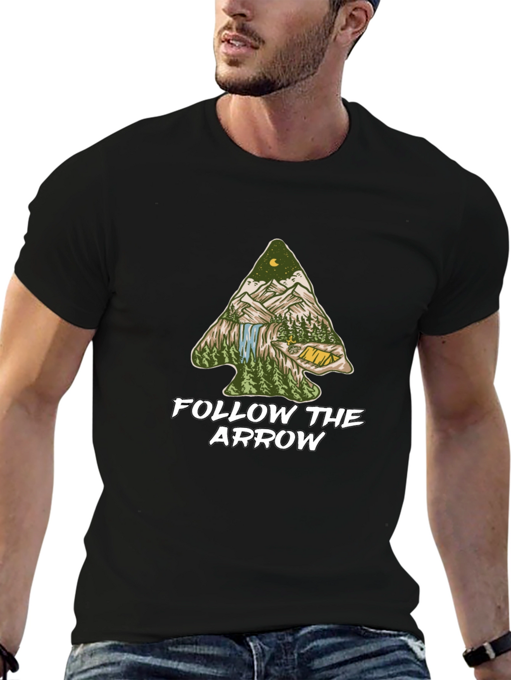 Follow the Arrow Camping Graphic Tee