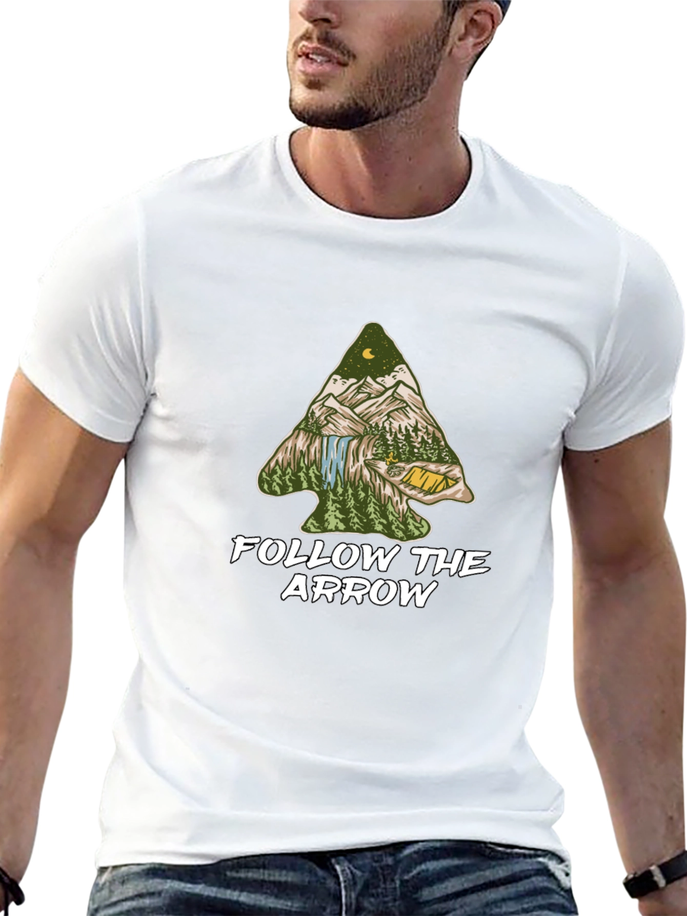 Follow the Arrow Camping Graphic Tee