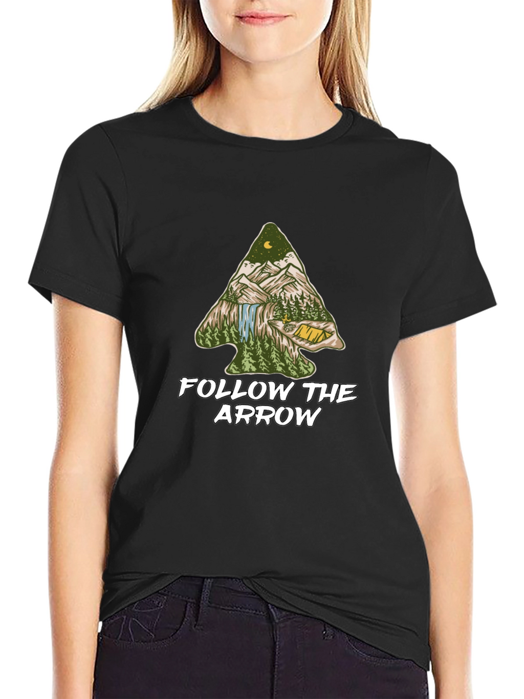 Follow the Arrow Camping Graphic Tee