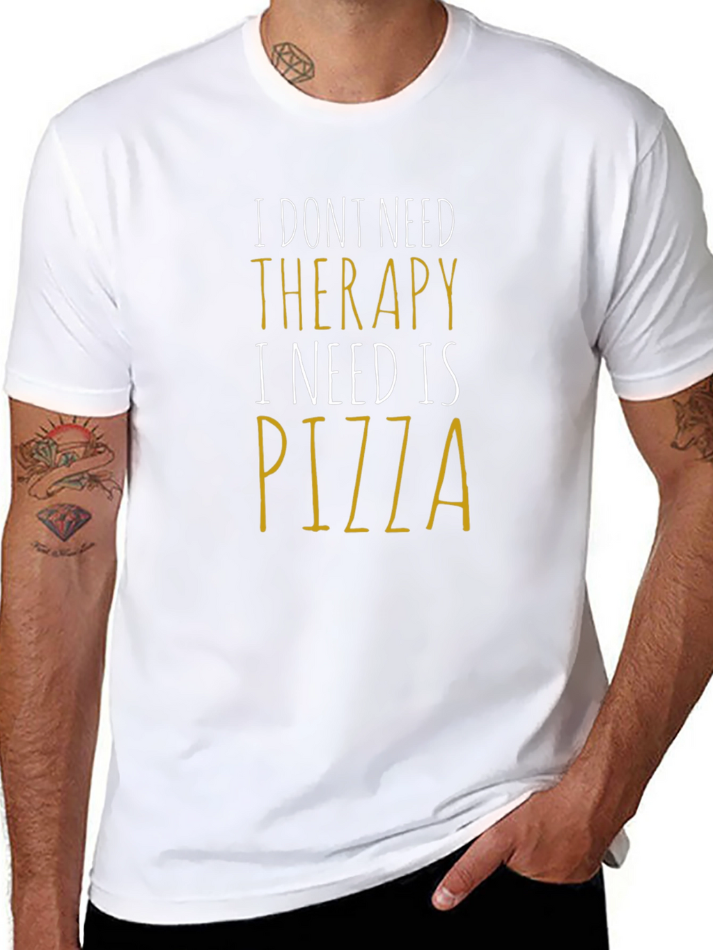 Pizza Therapy Funny Graphic Tee