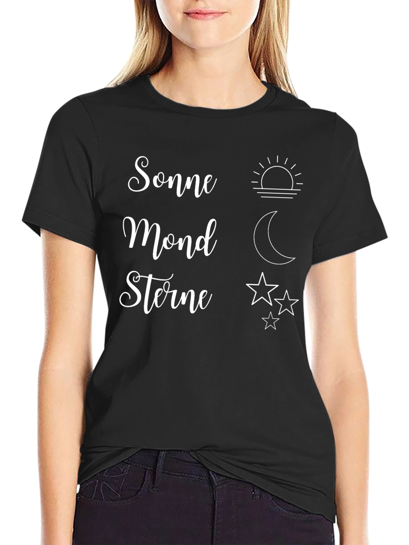 Sonne Mond Sterne Graphic T-Shirt