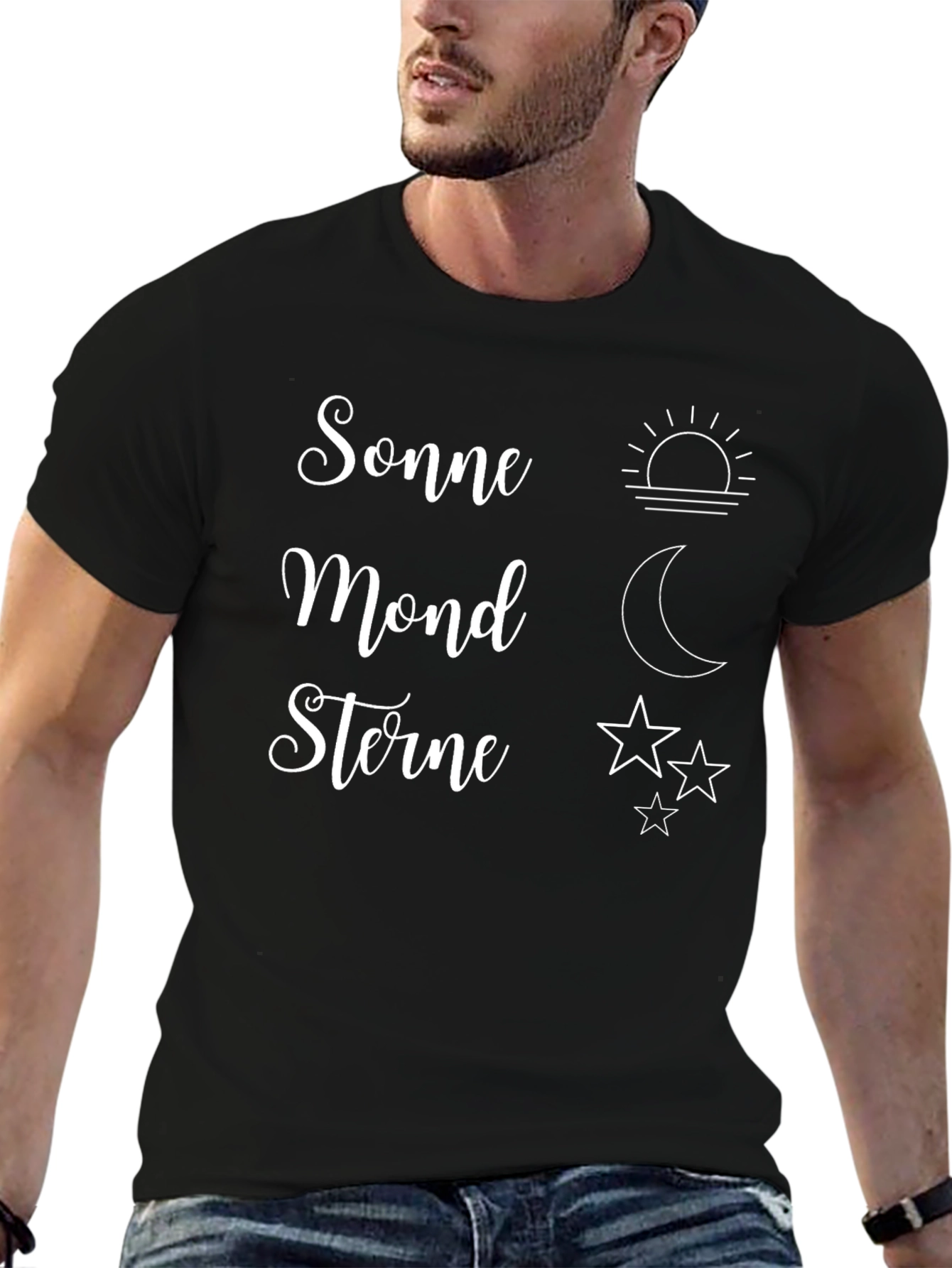 Sonne Mond Sterne Graphic T-Shirt
