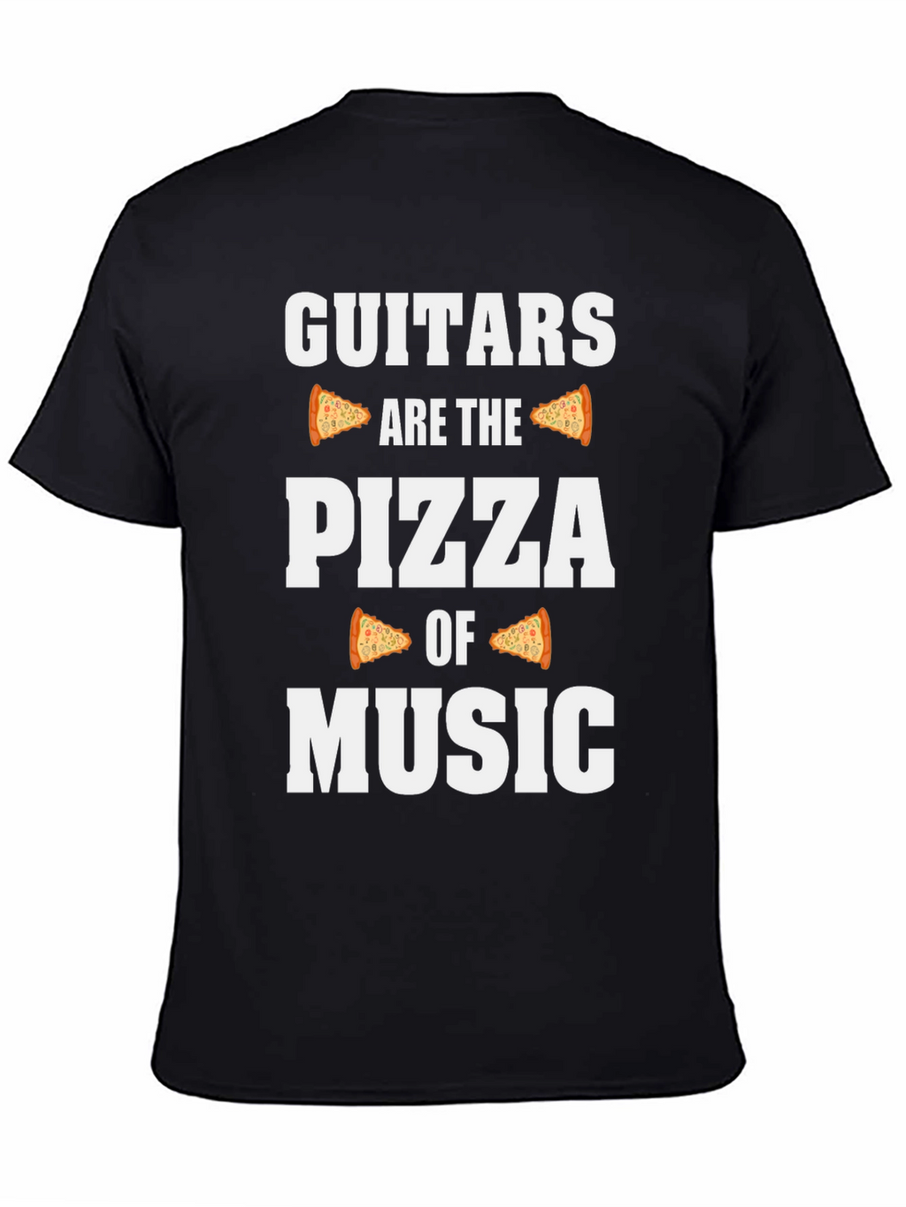 Guitars are the Pizza of Music Black Graphic Tee