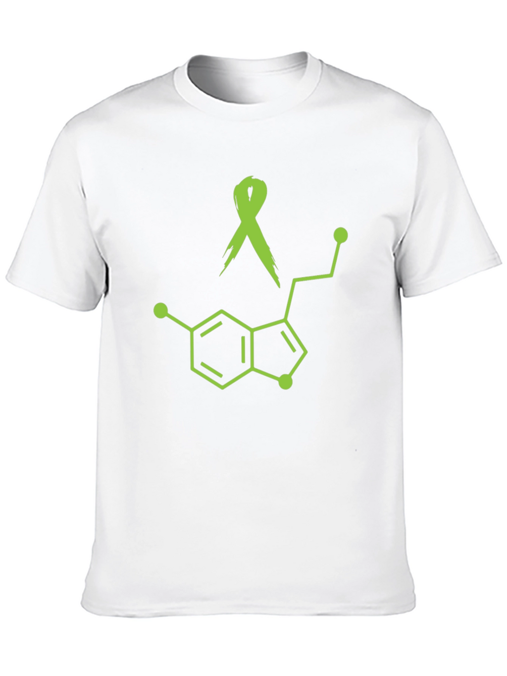 Awareness Ribbon Serotonin Molecule Graphic Tee