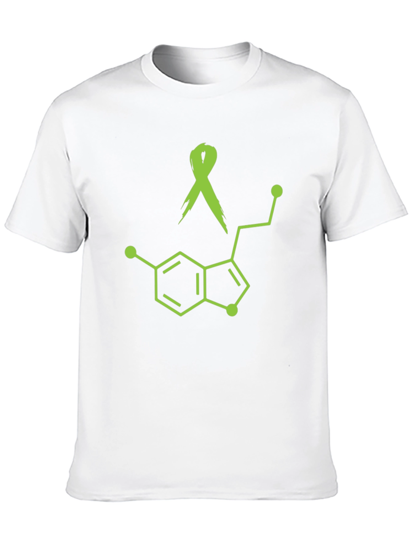 Awareness Ribbon Serotonin Molecule Graphic Tee
