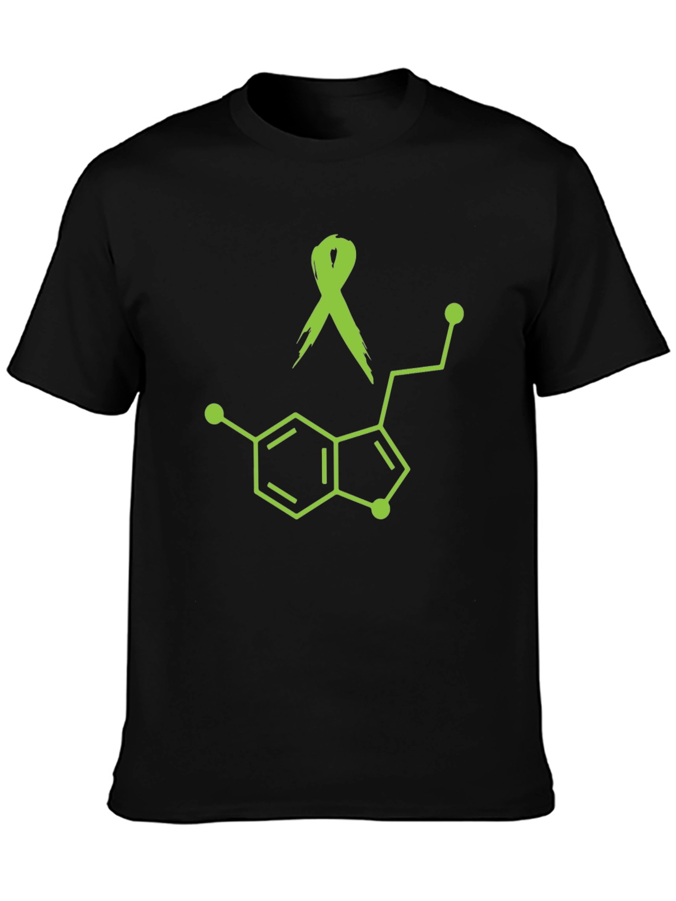 Awareness Ribbon Serotonin Molecule Graphic Tee